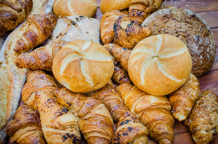 group of variety  bread products