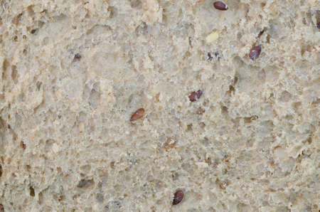 close up to slice of bread texture