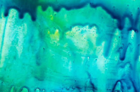 watercolor stained blue abstract backgroundの写真素材