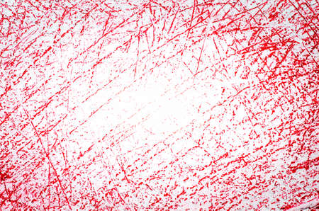 red crayon scribles on white backgroundの写真素材
