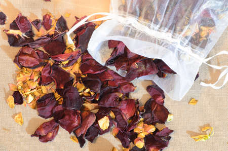fragrant popourri dried flowers petalsの写真素材