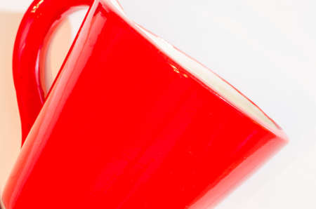 red cup on white backgroundの写真素材