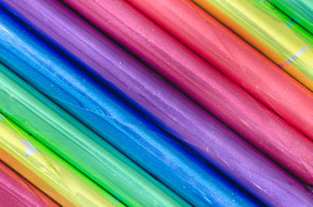 closeup to multicolored Christmas candiesの写真素材