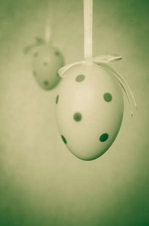 retro style Easter egg green toned