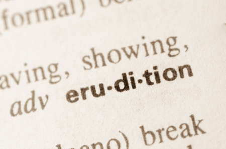 Definition of word erudition in dictionary