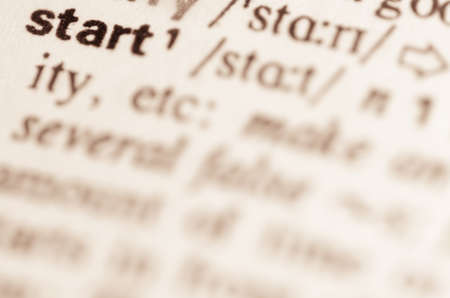 Definition of word start in dictionary