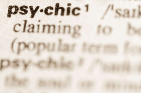 Definition of word psychic in dictionaryの写真素材