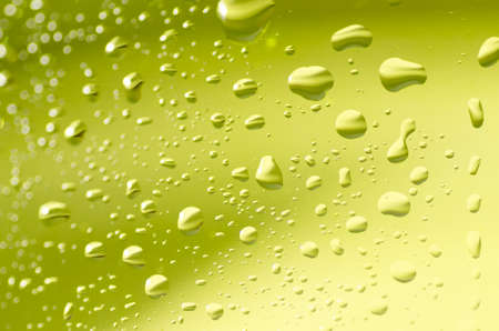 closeup to  water drops on glass backgroundの写真素材