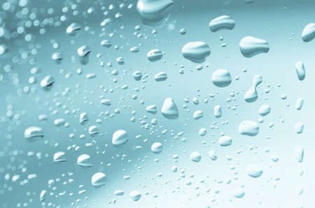 closeup to  water drops on glass background