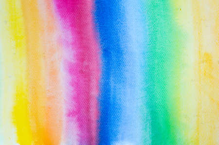 rainbow art watercolor painted background textureの写真素材