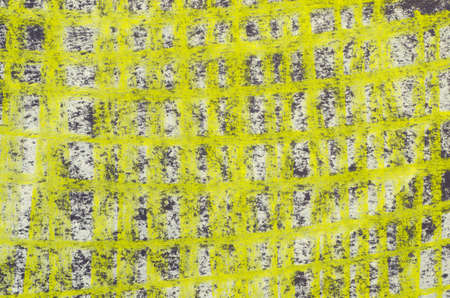 pastel yellow  drawing on black paper background