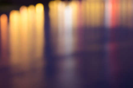 City lights blurred bokeh の写真素材