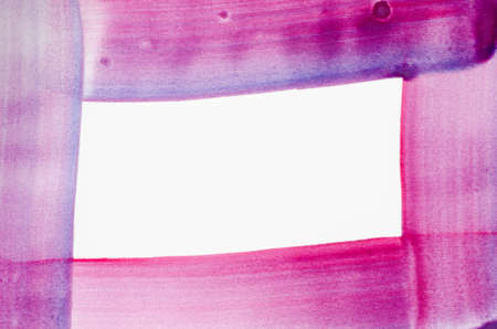 violet watercolor painted texture on white background paperの写真素材