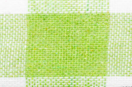 checkered green  and white  kitchen towel background textureの写真素材