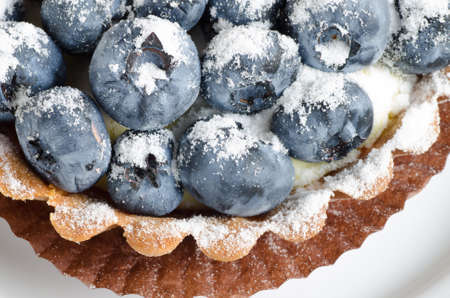 closeup to cake with  berries