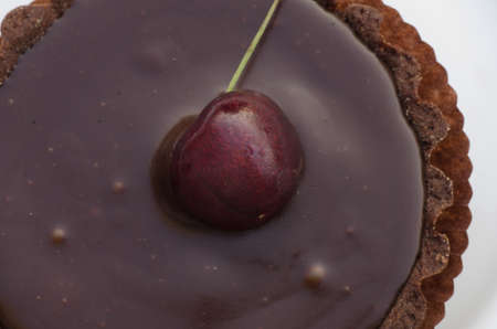 closeup to cake with  berriesの写真素材