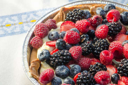 summer tart with fresh berries