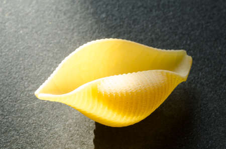 close up to conchiglie pastaの写真素材