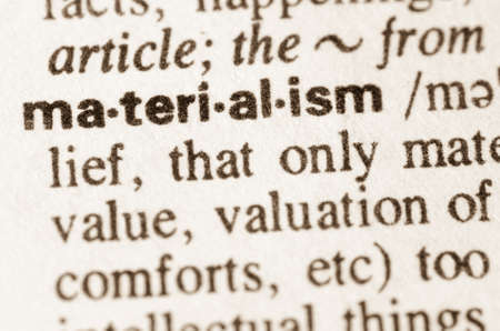 Definition of word materialism in dictionaryの写真素材