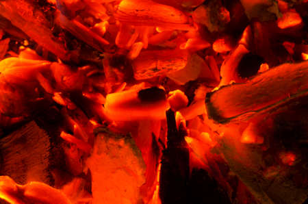 closeup to burning charcoal background