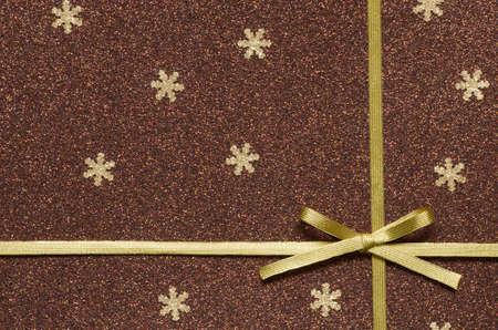 Christmas background with bow  on gift box