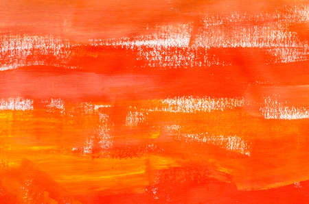 orange painted artistic canvas background textureの写真素材