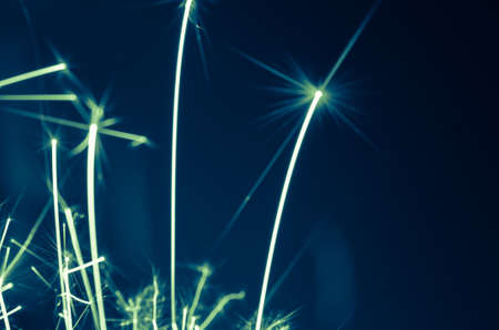 glowing holiday sparker motion blurの写真素材