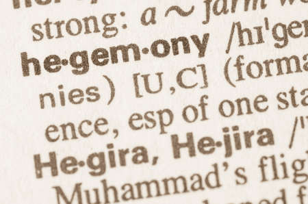 Definition of word hegemony  in dictionaryの写真素材