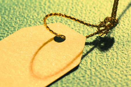 blank tag on green background