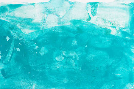 watercolor turqouise painted background textureの写真素材