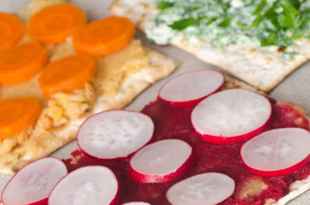 fresh spring sanwich with