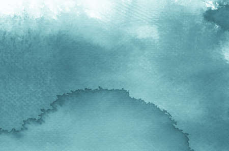 watercolor blue painted background textureの写真素材
