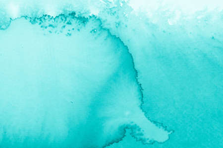 watercolor blue painted background textureの写真素材