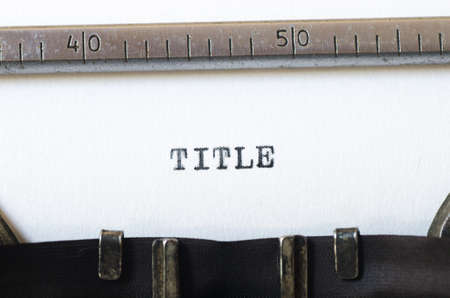 word title  typed on old typewriterの写真素材
