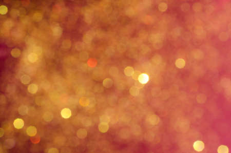 orange color blurred lights bokeh backgroundの写真素材