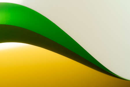 macro of colorful curved sheets of paper