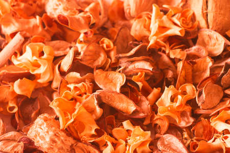Orange potpourri dried scented  plants and flowersの写真素材