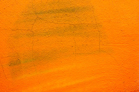 orange, color painted wall background textureの写真素材