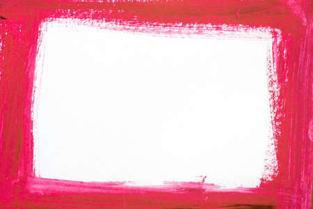 painted frame on white paper backgroundの写真素材