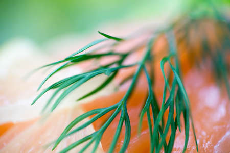 healthy small open sandwich with smoked salmon  selective focus macroの写真素材