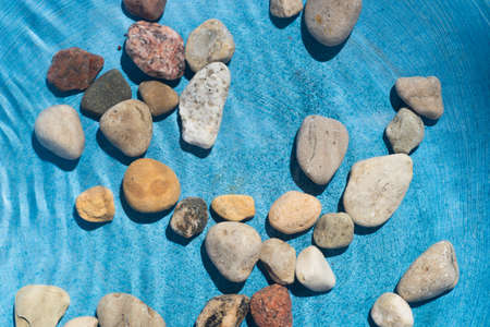 pebble stones in water  closeup