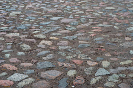 old dirty stone road background