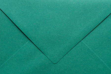 green color empty envelope macro background