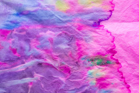 multicolored color creased tissue paper bacground textureの写真素材