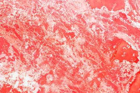 art red and white painted background texture closeupの写真素材