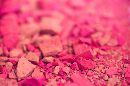 red crushed pastel crayon macro selective focusの写真素材