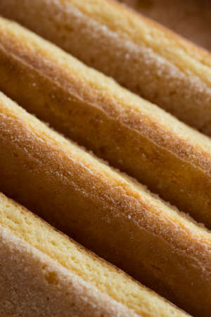 italian  savoiardi biscuits finger biscuits for tiramisu macro