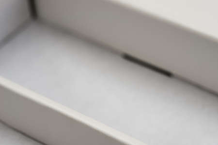 open white box inside macro selective focus