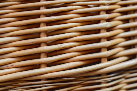 brown handmade wicker basket background textured detail