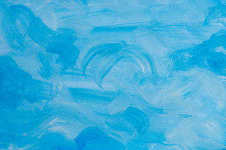 blue color painted on paper background textureの写真素材